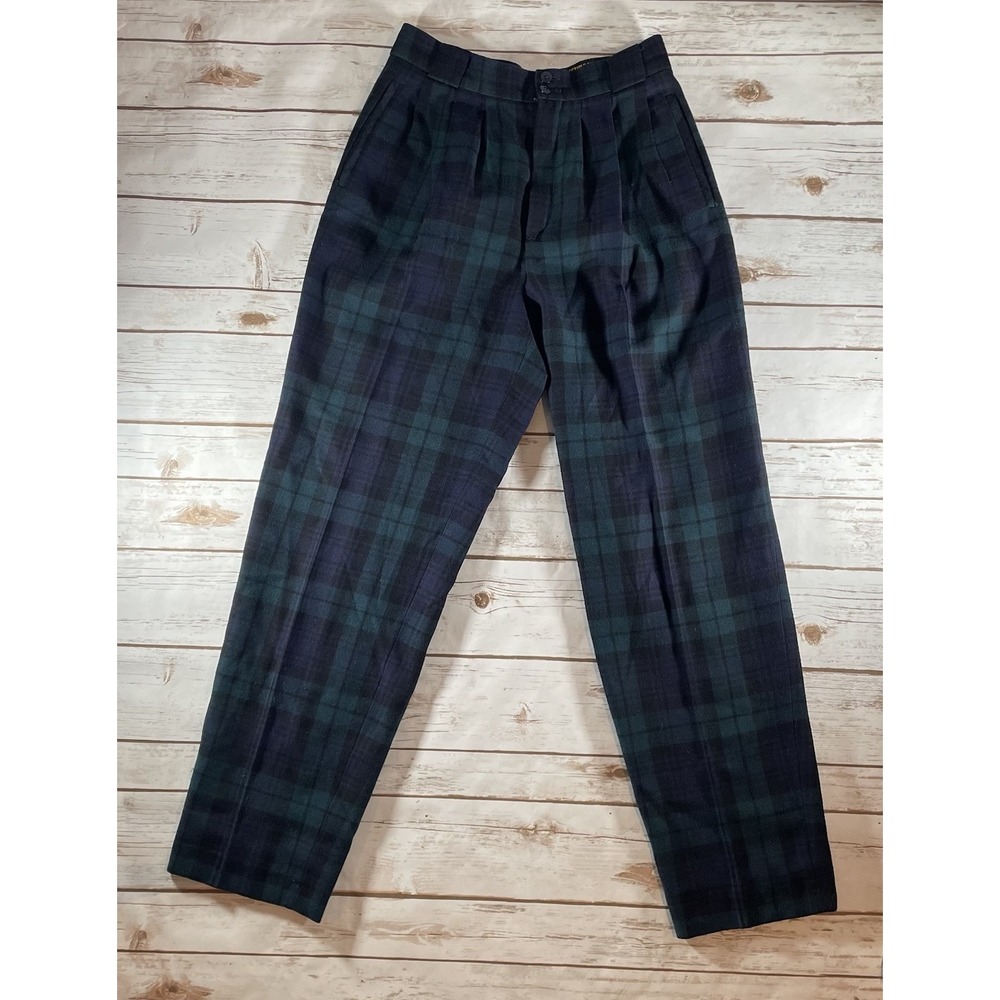 Vintage Wool Tartan Plaid Pants Size 10 Collectible Gold‎ by Giorgio Sari Angelo